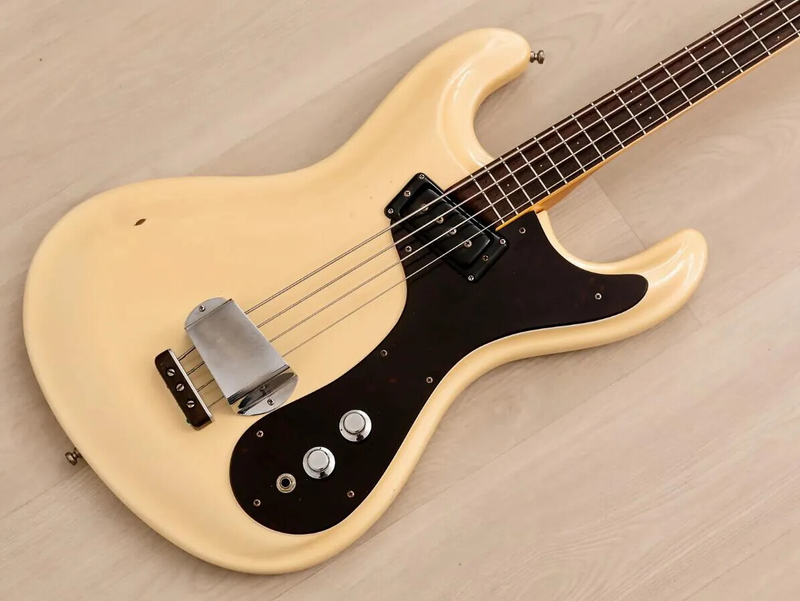 Mosrite Ventues 64 Vintage Reissue Pearl White Electric Bass Guitar 4 Strings