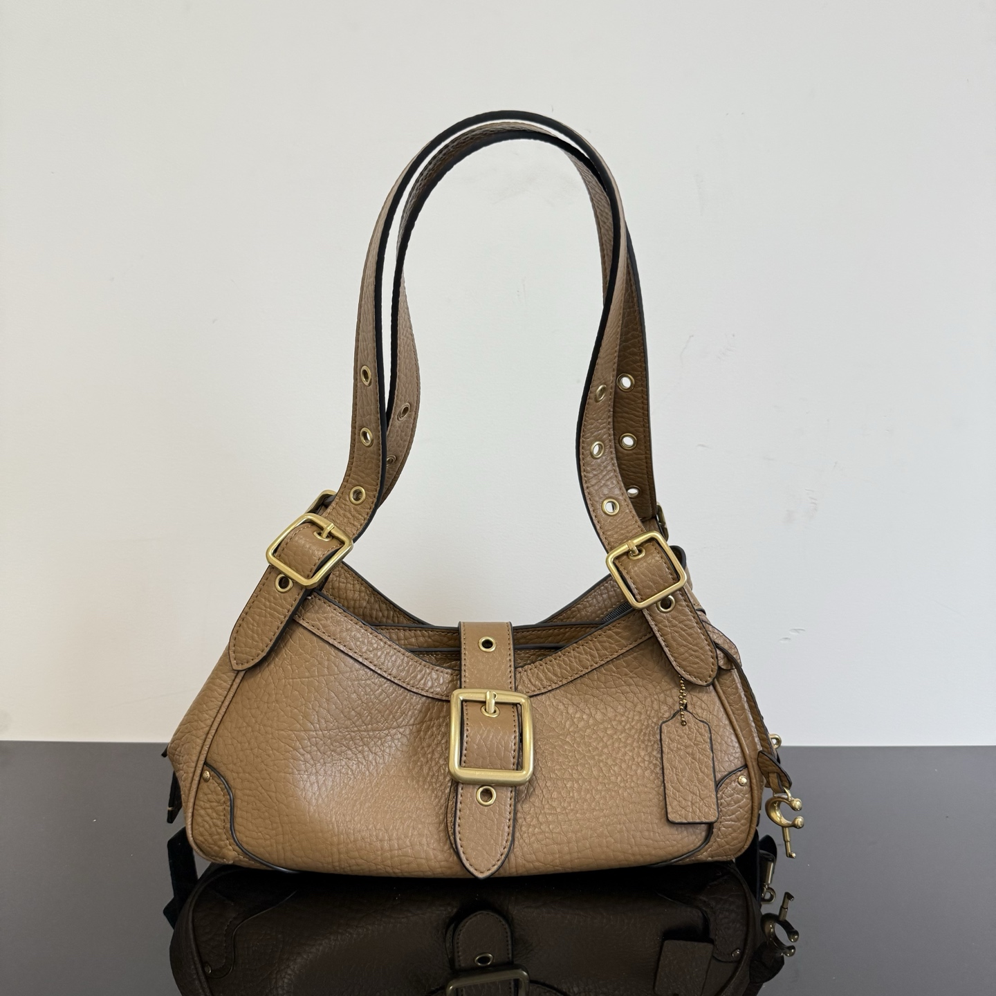 Coach drifter 31 shoulder bag in pebbled leather