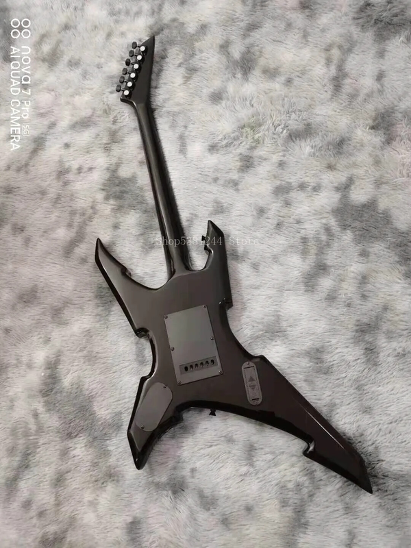 6-string Profiled Electric Guitar, Black Body, Black Paint Rosewood Fingerboard