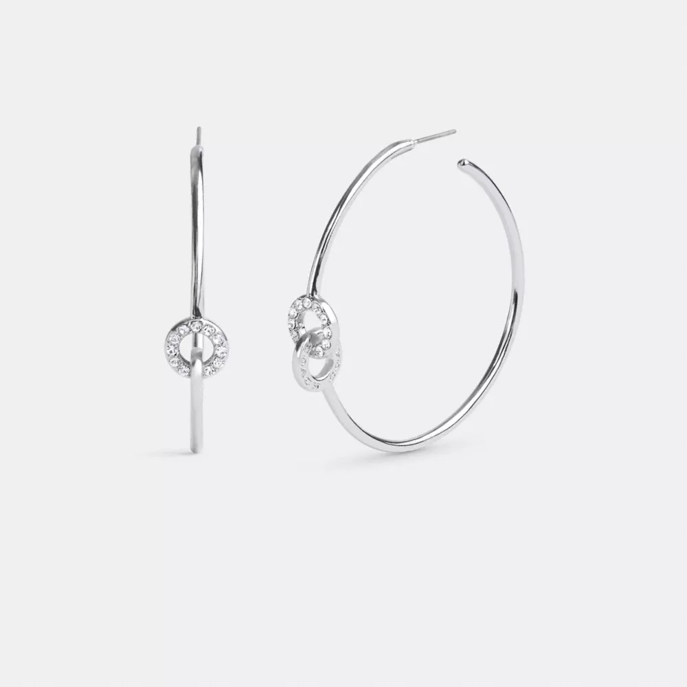COAthtCH Open Circle Interlocking Hoop Earrings