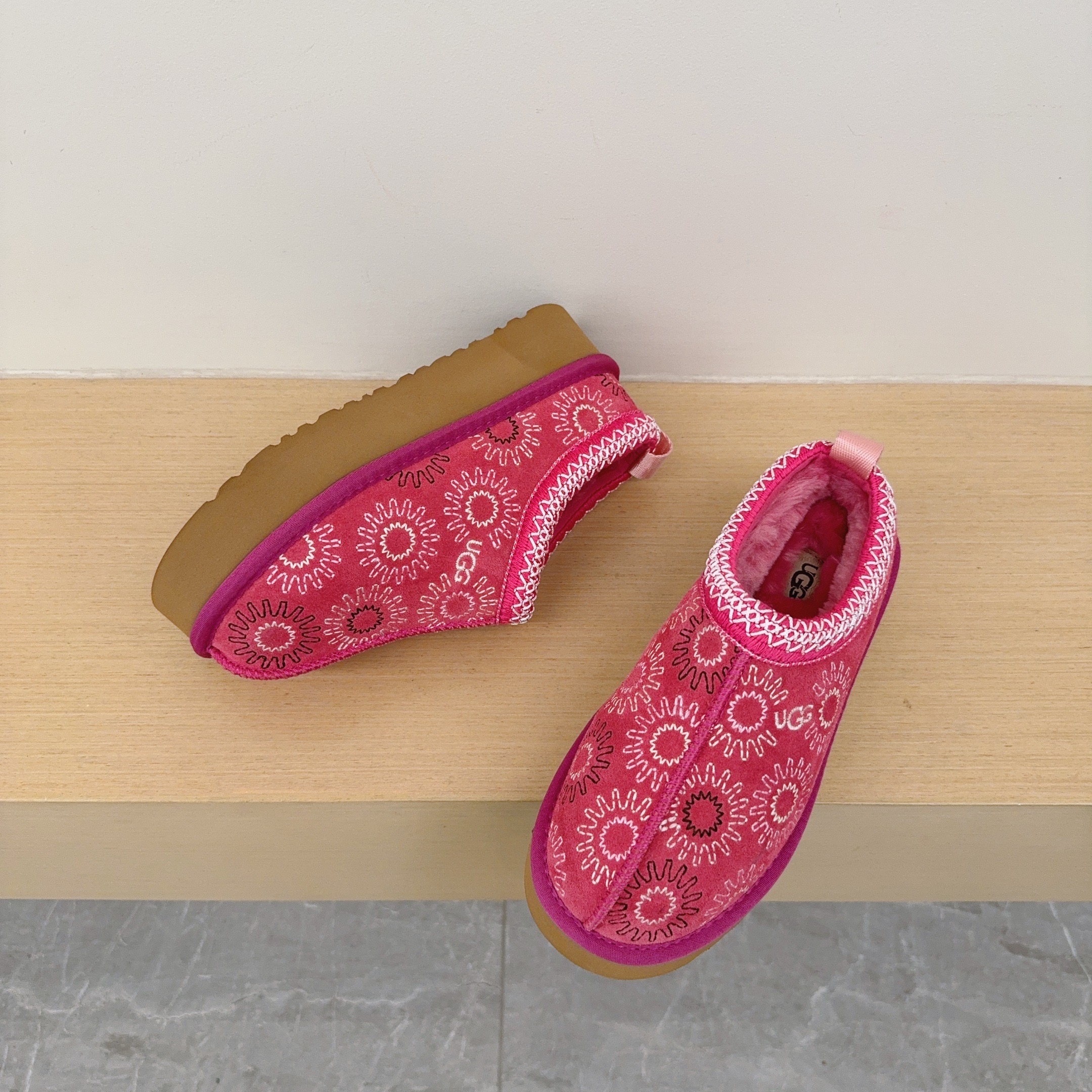 Embroidered Sun Platform