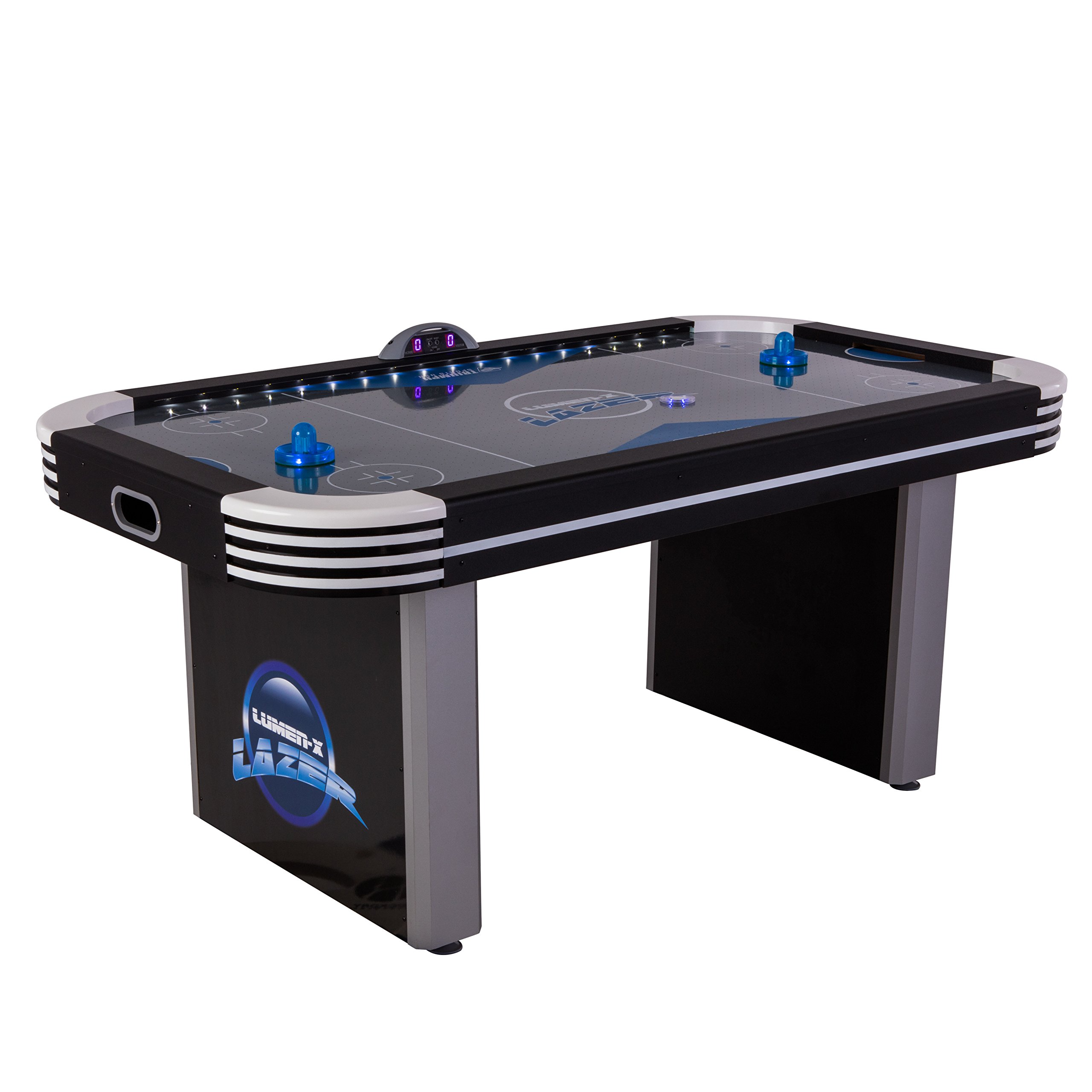 Lazer 6' Interactive Air Hockey Table Featuring All-Rail LED