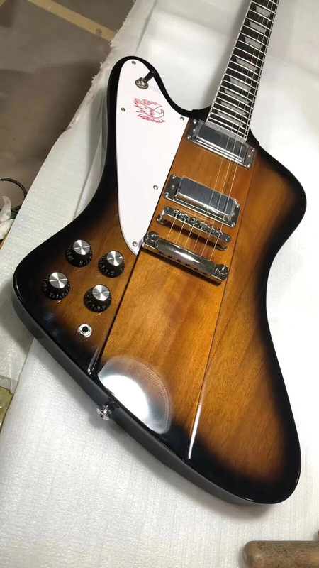 Top Electric Guitar Mahogany Body FinishSunburst Chrome1 Hardware Left Hand
