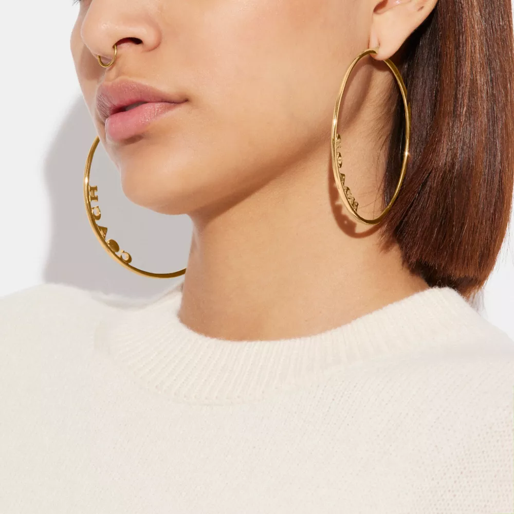 COAthtCH Signature Large Hoop Earrings