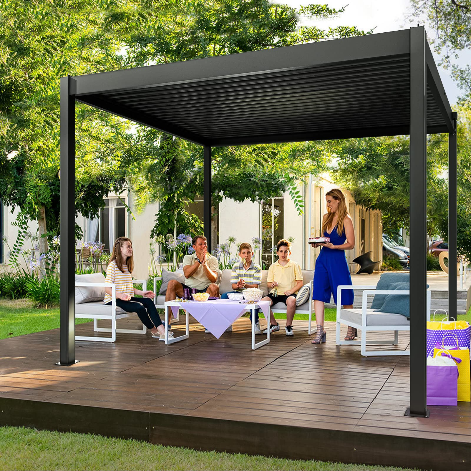 10'x10' NO Corrosion Louvered Pergola