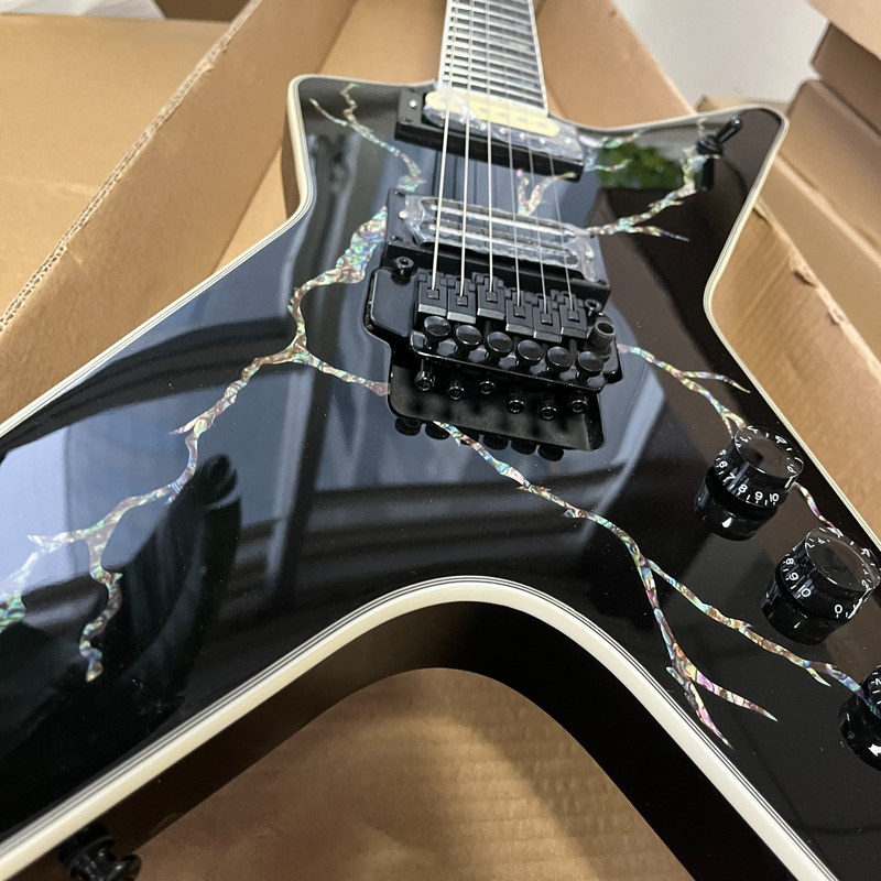 Electric Guitar Dean Dimebag Caibei Lightning Black Hardware Mahogany Body