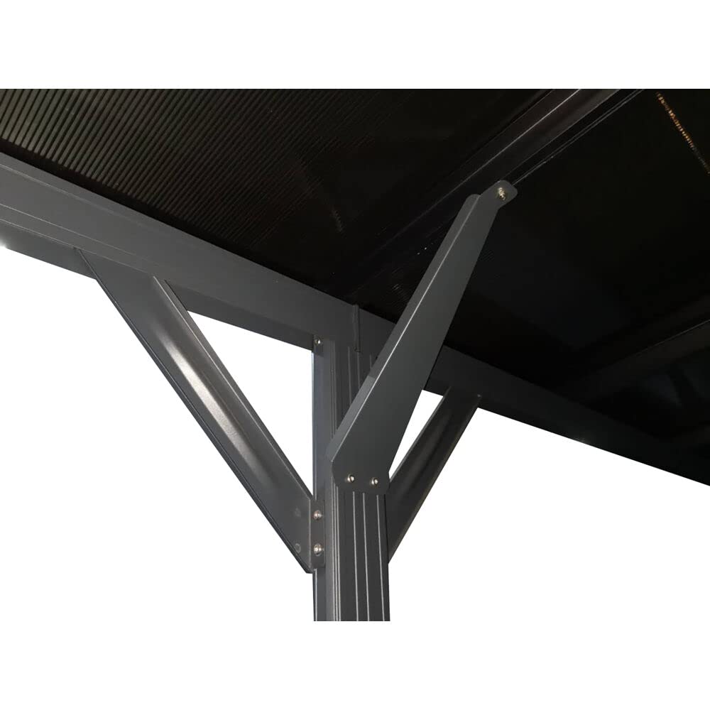 19-Ft. x 10-Ft. Arch-Roof Carport with Polycarbonate Roof Panels