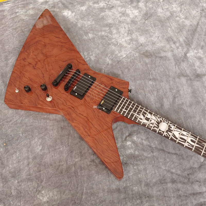 Rare Metallic James Hetfield Kenneth Lawrence Bubinga Top Brown Electric Guitar