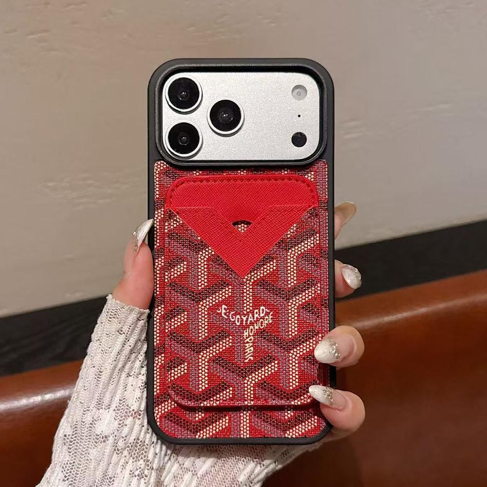 Goyard Classic Monogram Detachable Card Holder Wallet Luxury Phone Case