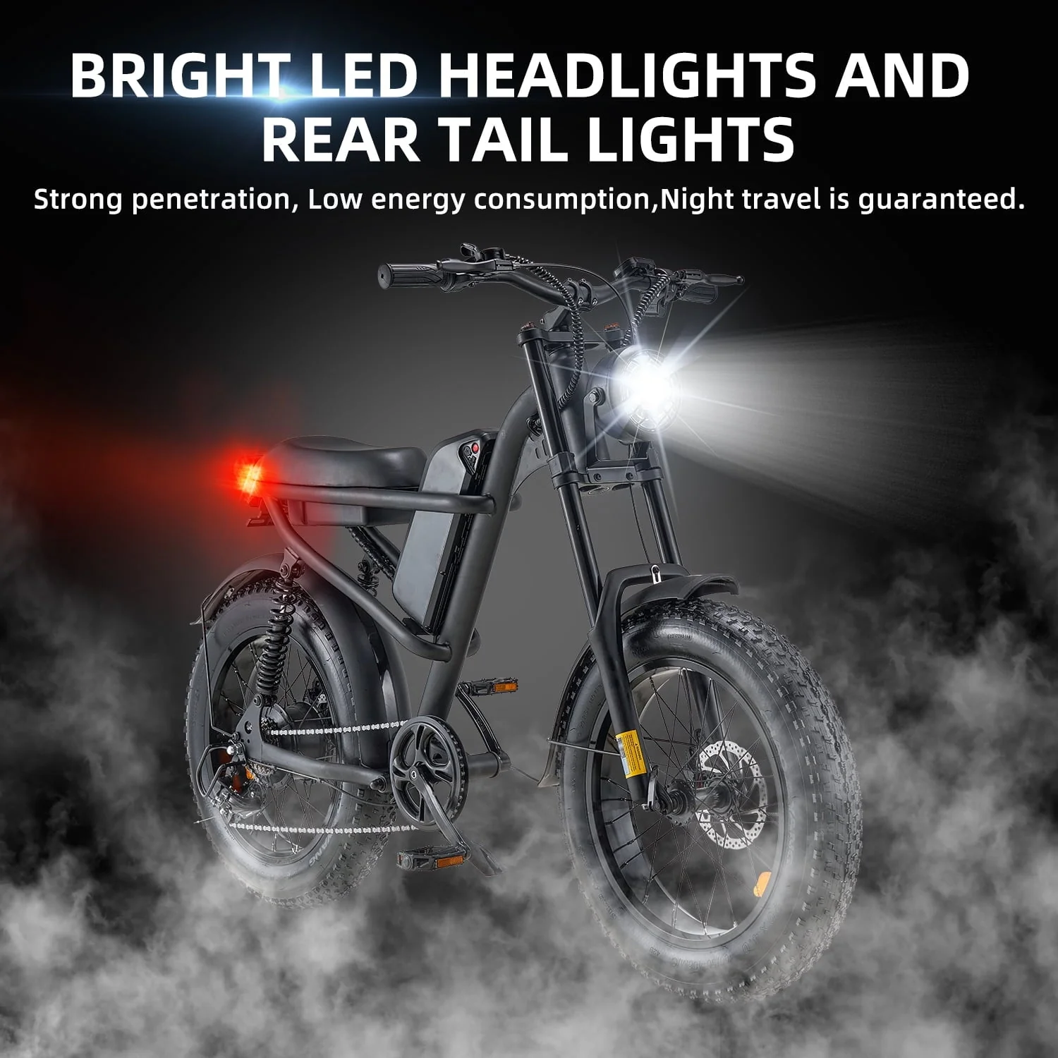 Riding'times Z8 20in Fat Tire Electric Bike, 1500W, 16Ah
