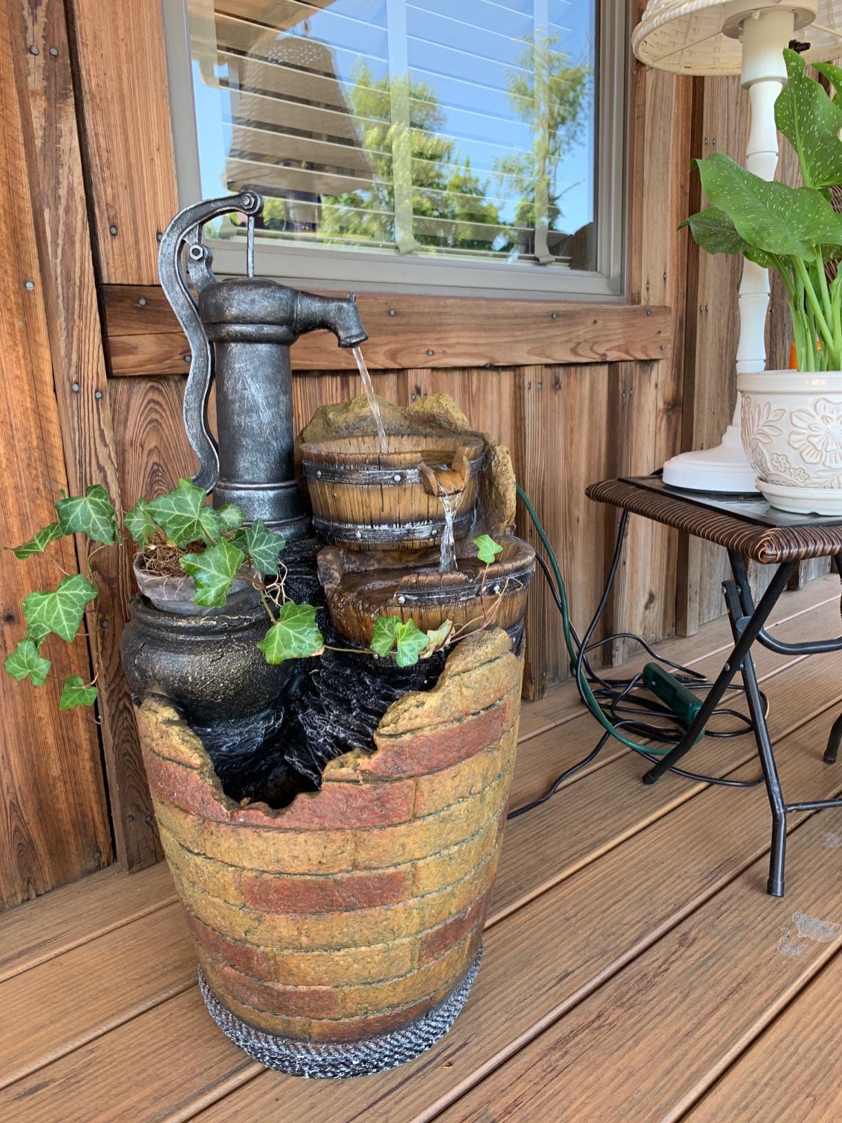 Jeco Glenville Water Pump Cascading Water Fountain