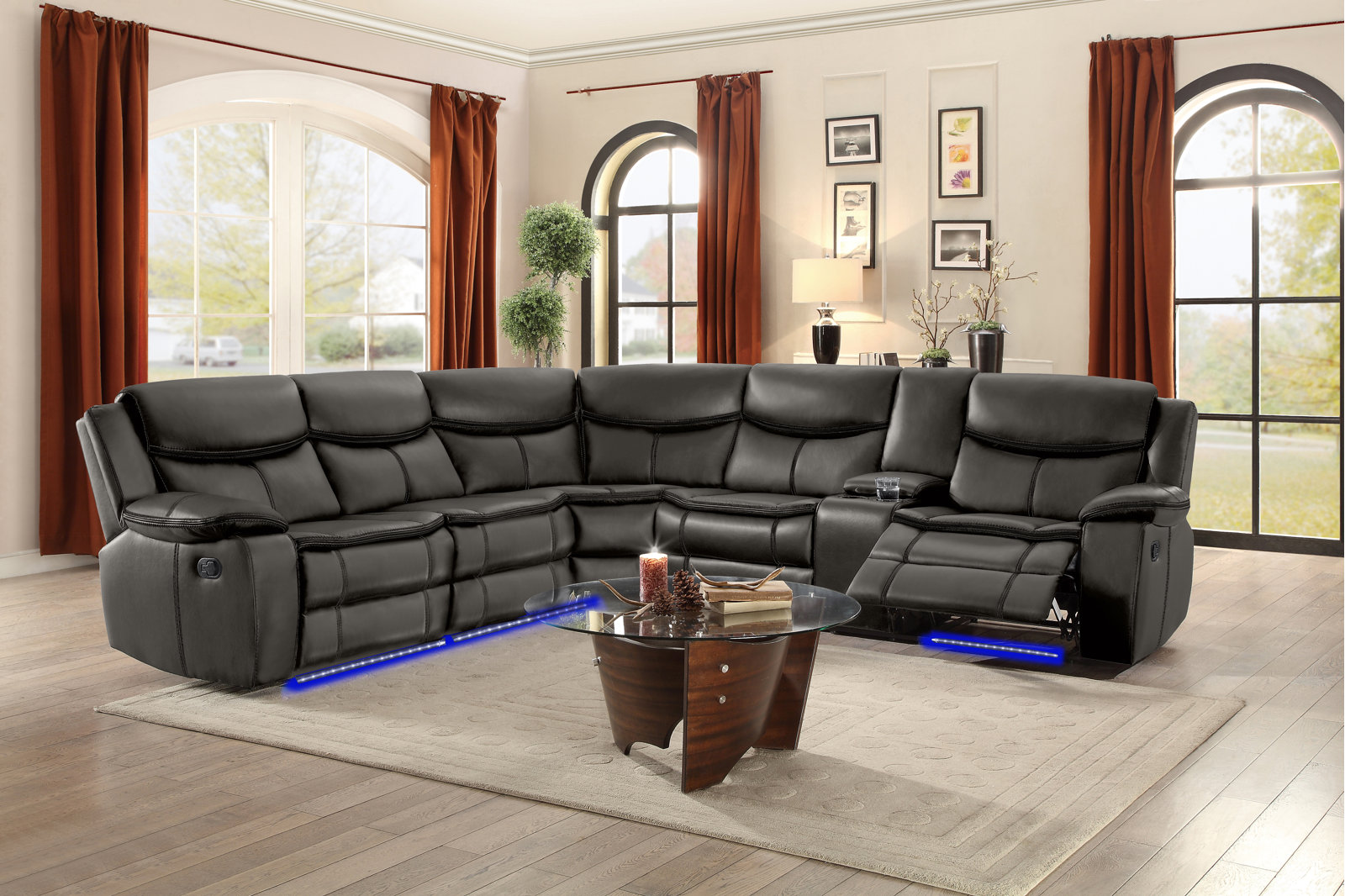 Mirabel 3 - Piece Vegan Leather Sectional
