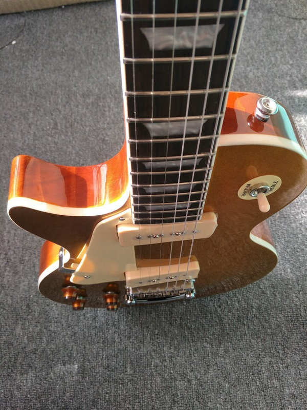 New Style P90 Pickup Gold Pattern Left Hand Guitar Electric Guitar High Quality