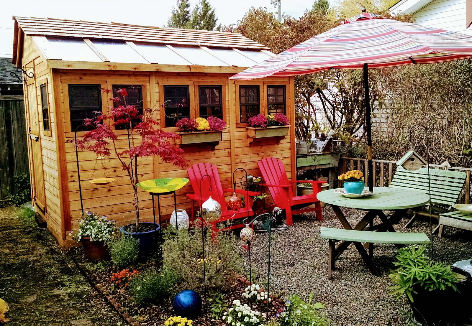 8 ft. W x 12 ft. D Cedar Wood Sunshed Garden Shed