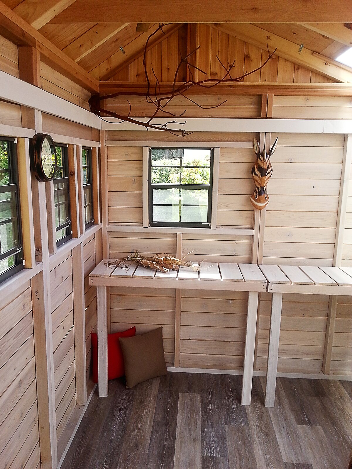 8x8 ft Cedar Wood Sunshed Garden Shed