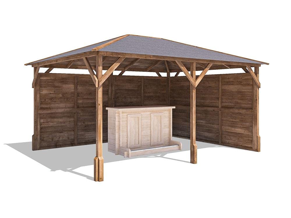 Garden Bar Gazebo Heavy Duty Pressure Treated Shelter