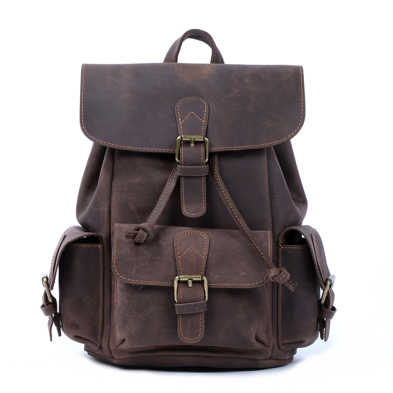 Vintage Leather Backpack - Handcrafted for Timeless Style