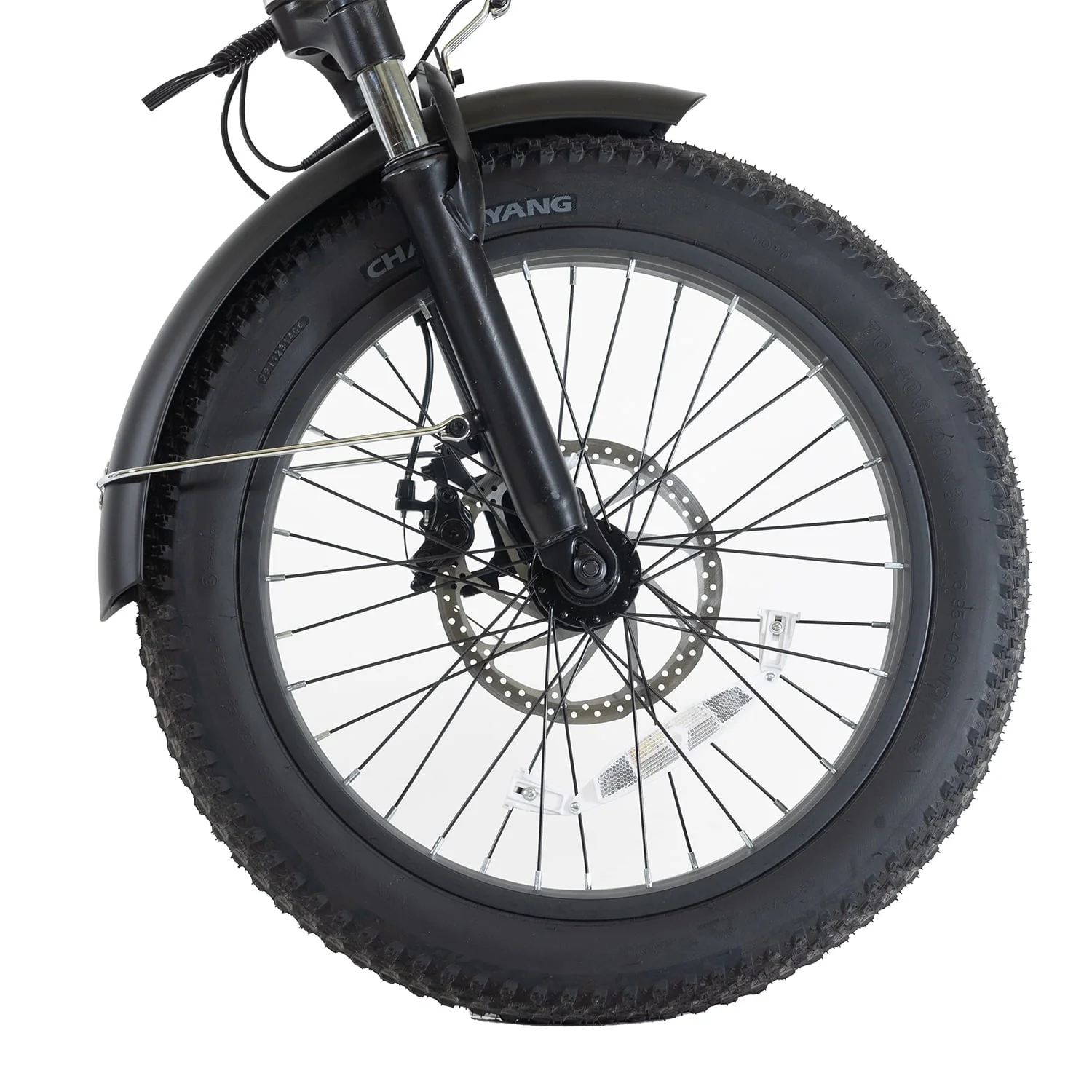 F2 20in Folding Fat Tire Electric Bike, 500W, 48V, White