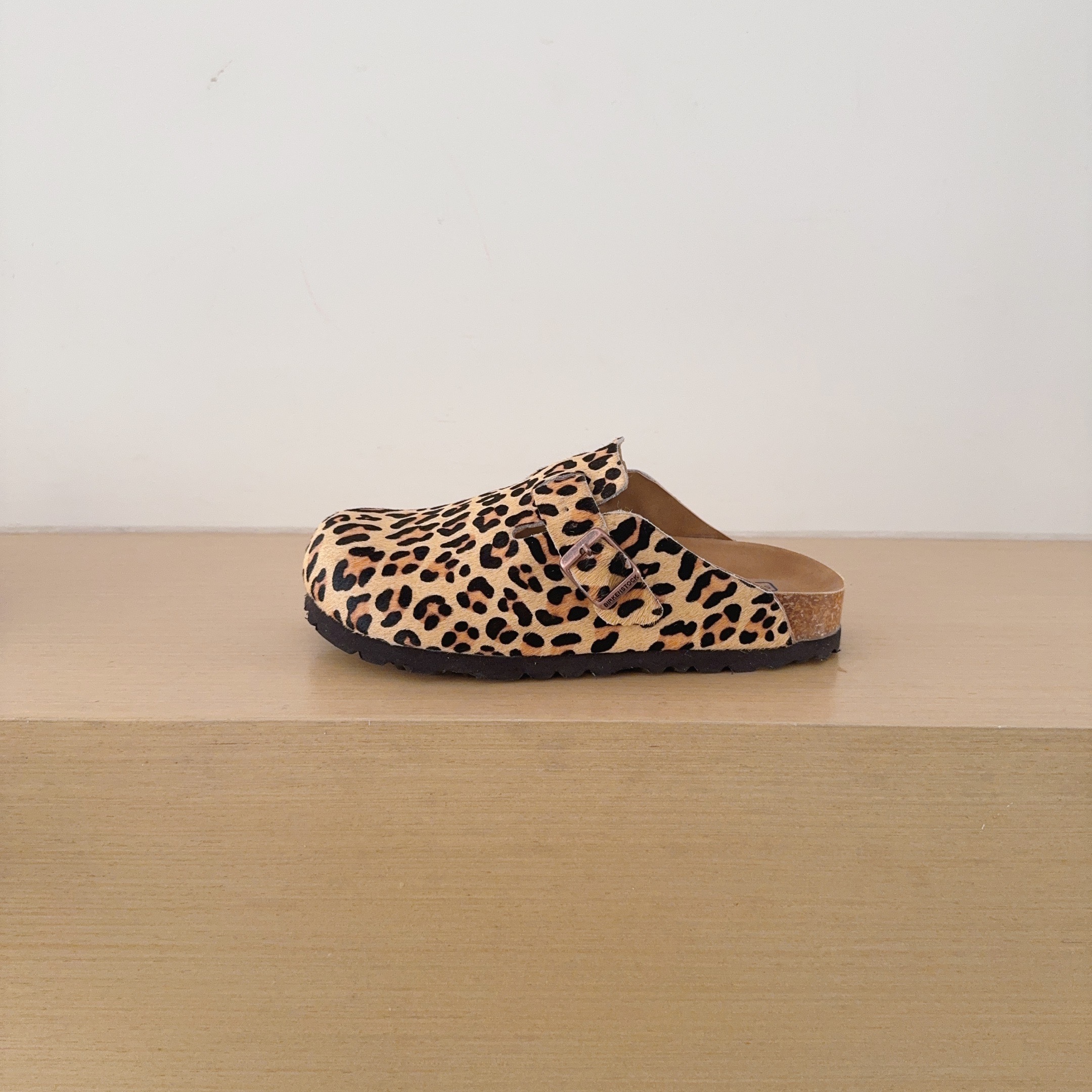 Leopard Print Birken-Style Clogs