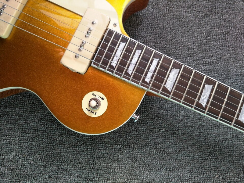 New Style P90 Pickup Gold Pattern Left Hand Guitar Electric Guitar High Quality
