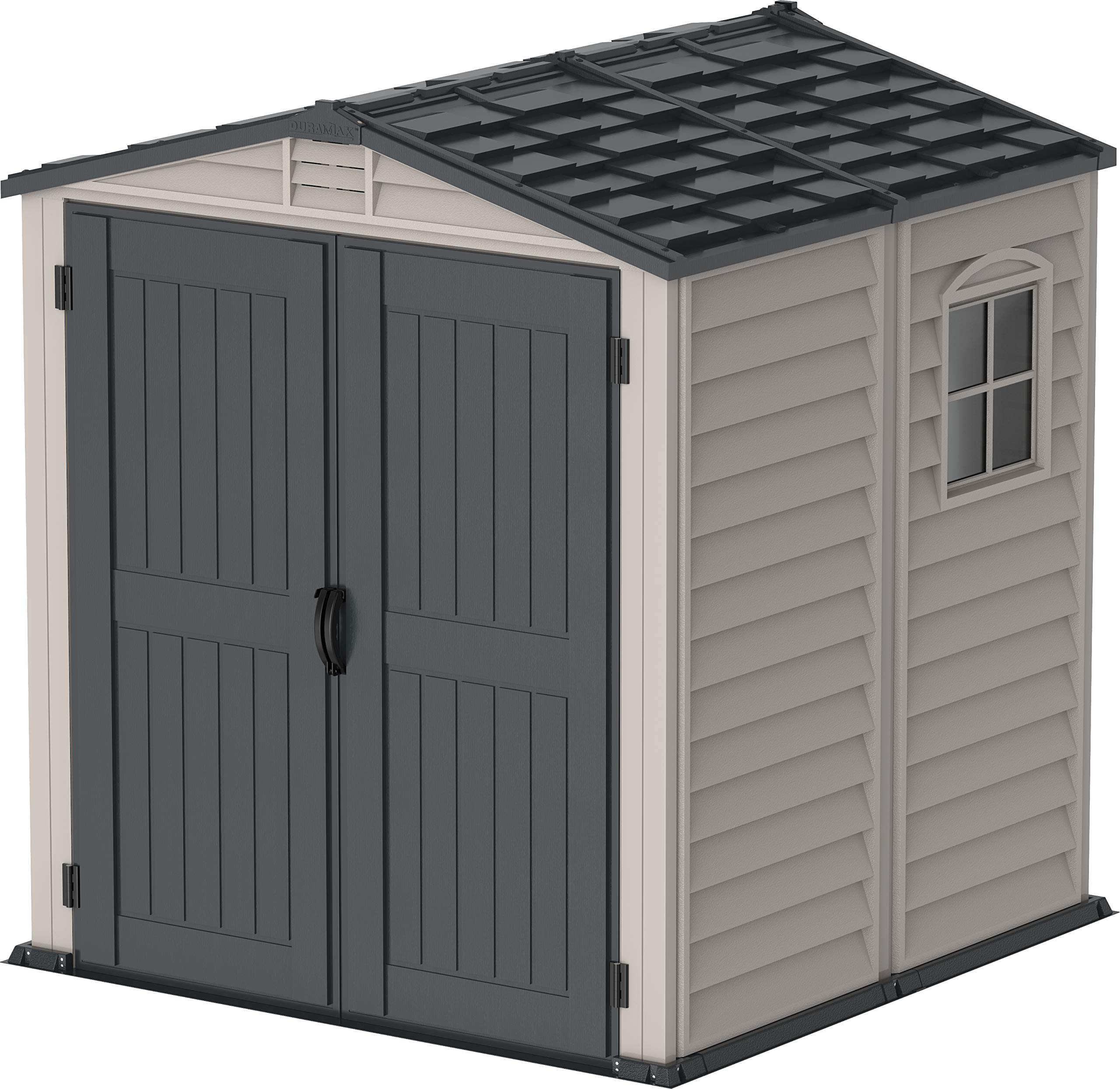 6' x 6' PLUS Plastic Garden Shed with Plastic Floor & Fixed
