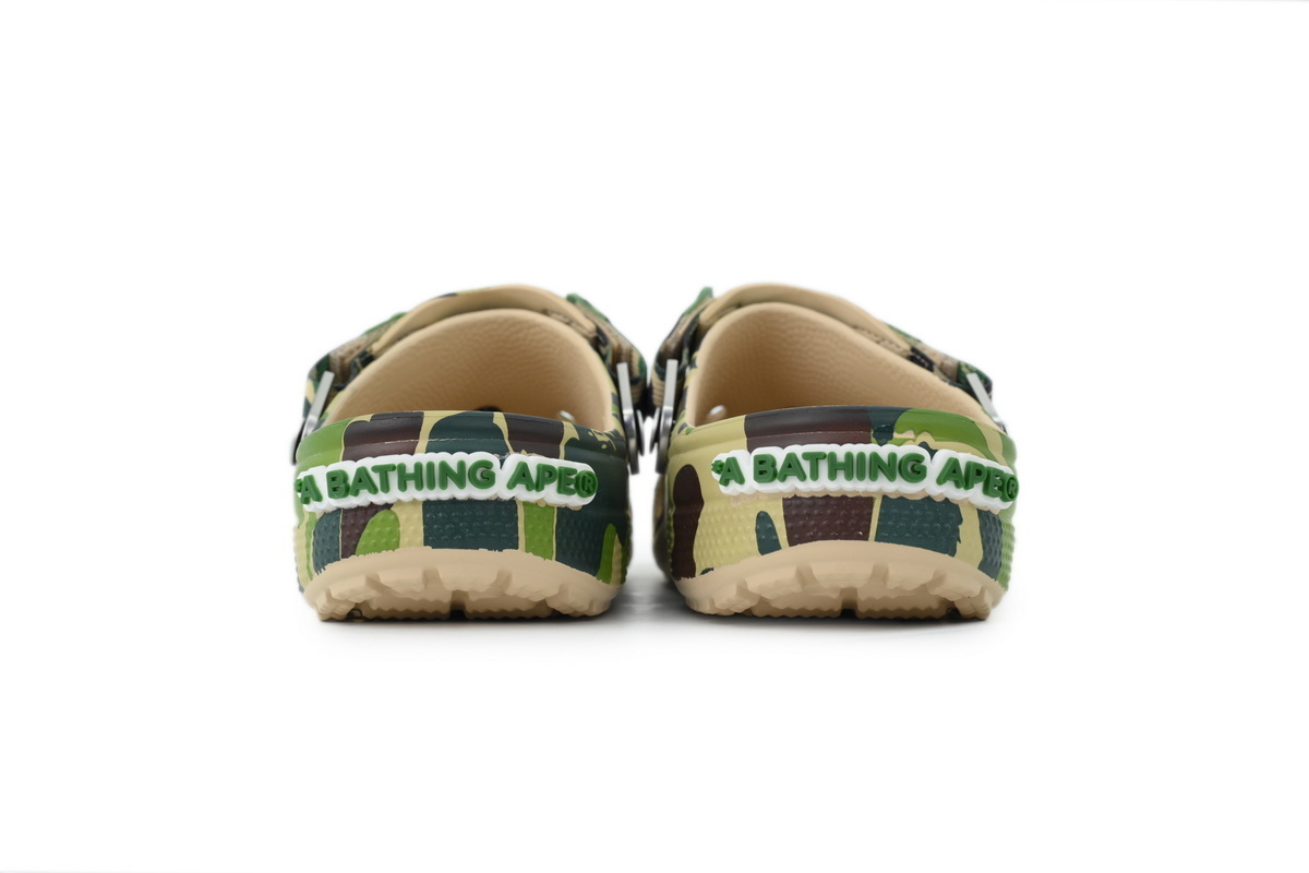 A Bathing Ape BAPE x Crocs Classic Clog ABC Camo Green