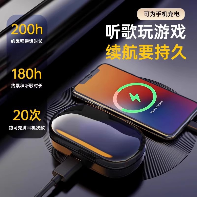 Wireless Earphones Bluetooth Earphone - back view