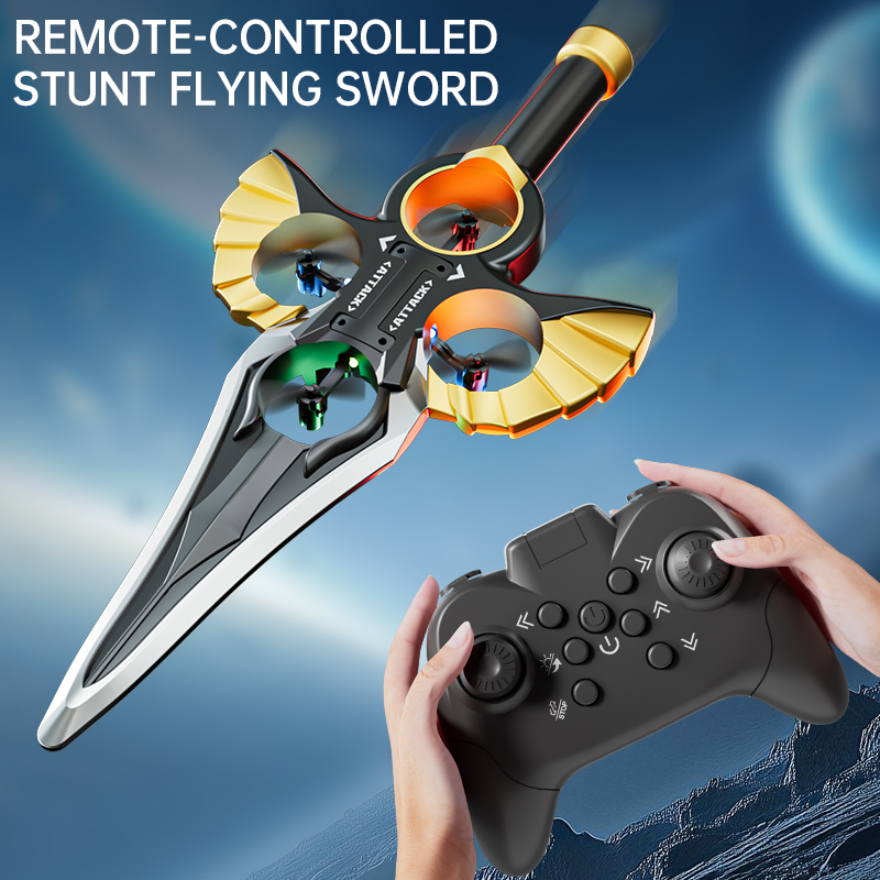 Flying Sword Drone Toy｜Hand Gesture Control Flying Aircraft｜Interactive Hovering Toy for Kids