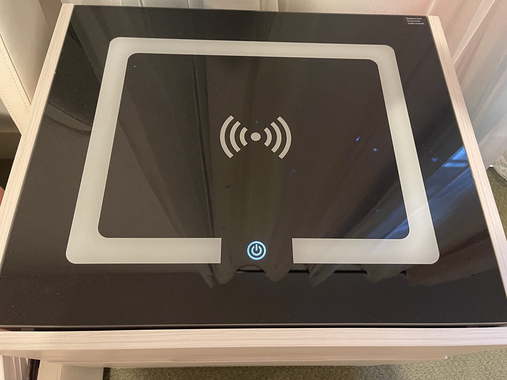Nightstands Wireless Charging Station and LED Lights