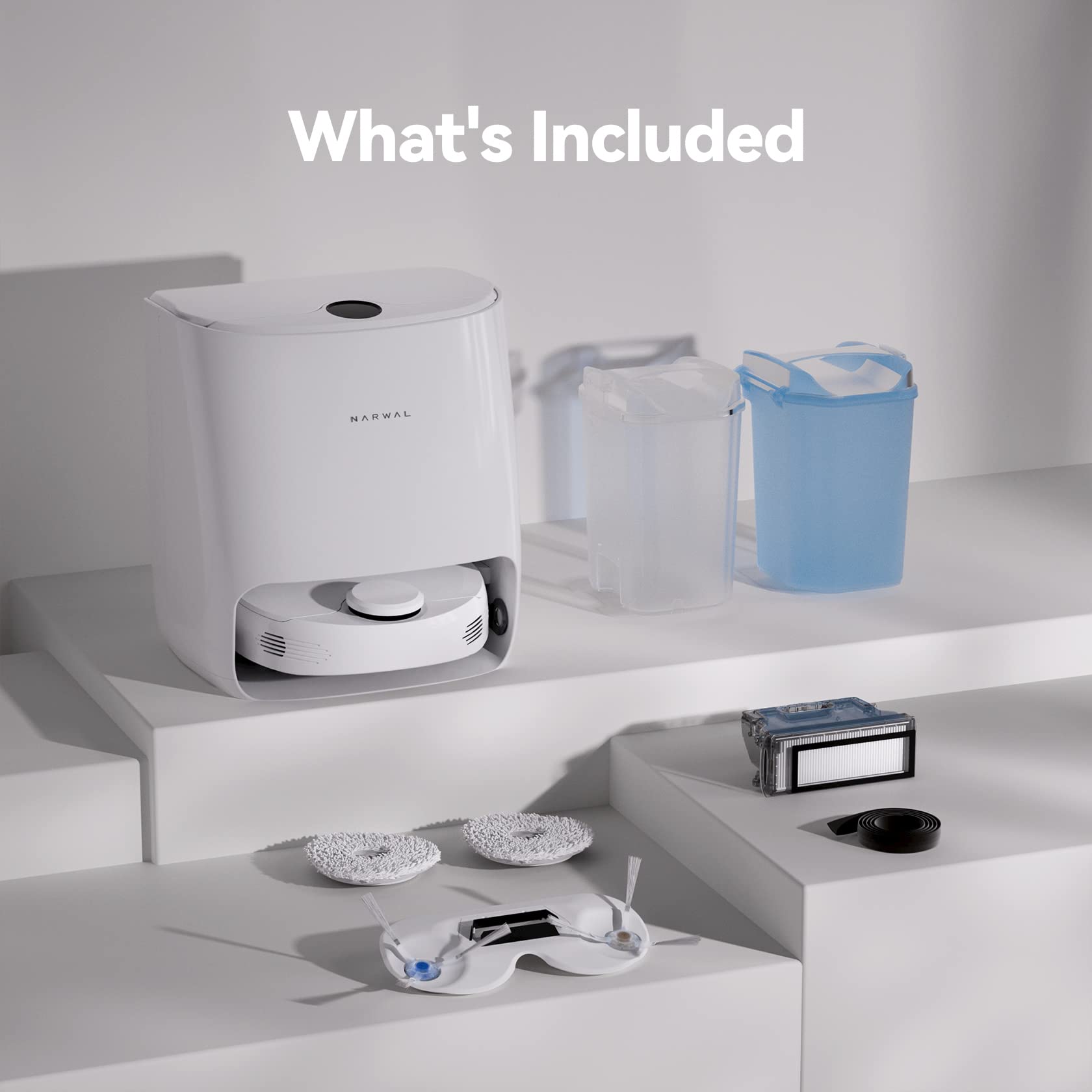 Robot Vacuum & Mop Combo with Mop Self-Cleaning