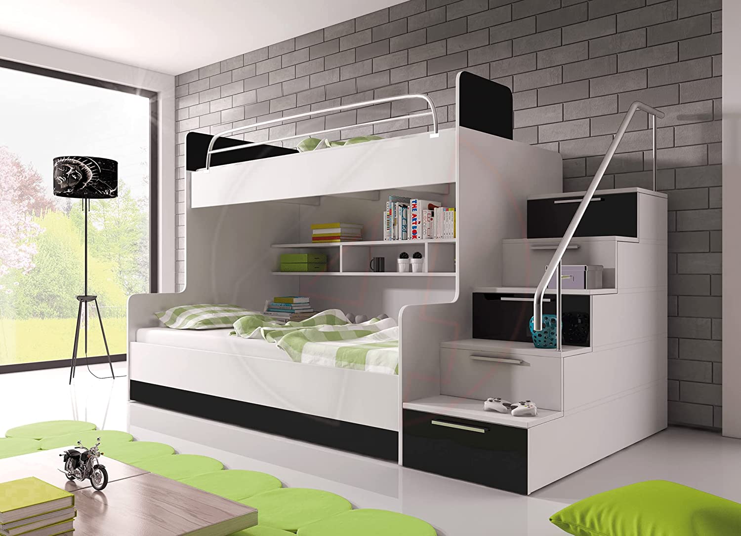 Bunk Bed Cabin Bed Storage High Sleeper Bed Mattresses Included