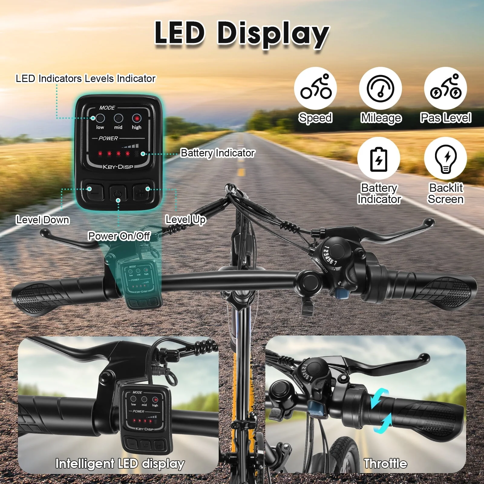 Elifine 20in Folding Electric Commuter Bike, 500W, 48V 7.8Ah