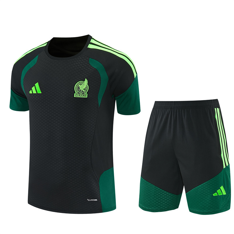 Short Sleeves Mexico 2026/27 Training Suit Black