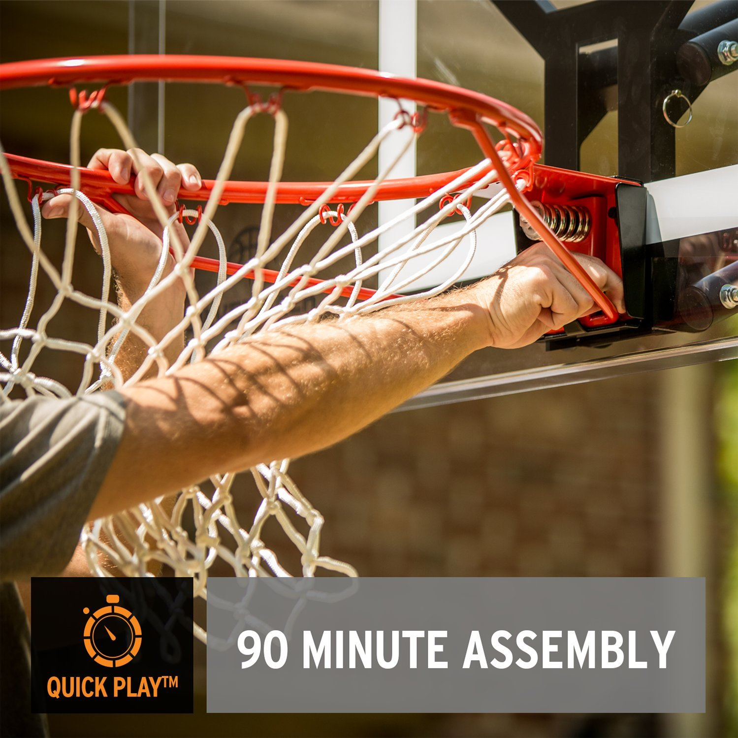 Portable Height-Adjustable Basketball Hoop - Easy Lift & Roll
