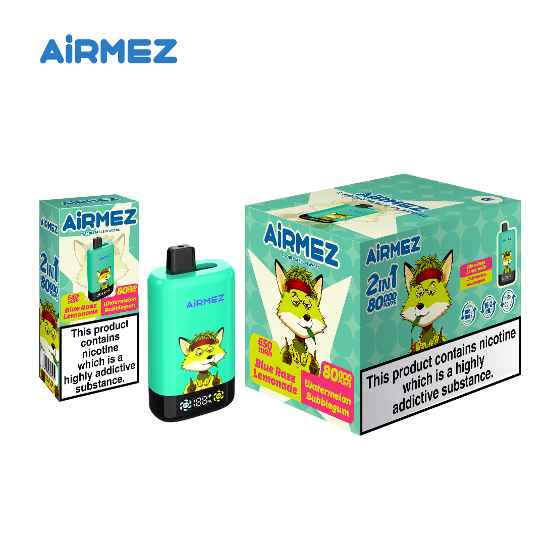 AiRMEZ Fox 2-in-1 Pro 80K Puffs Dual Flavor Rechargeable Vape