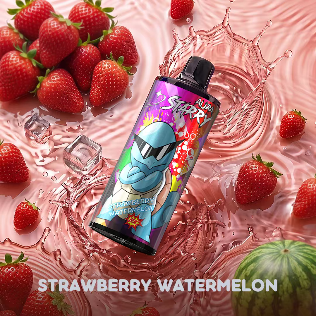 STARRY 60K Strawberry Watermelon disposable vape with strawberry and watermelon flavor