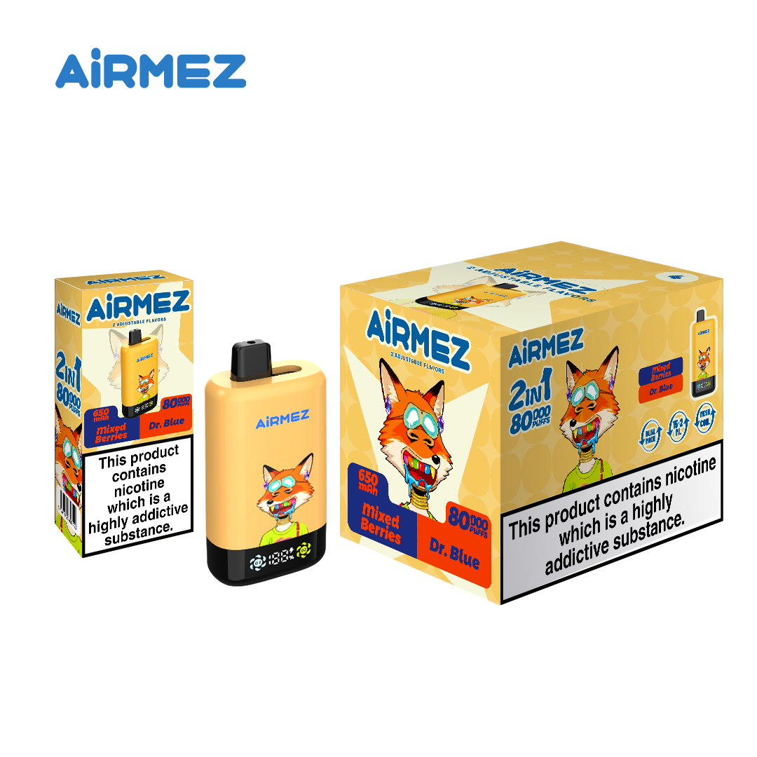 AiRMEZ Fox 2-in-1 Pro 80K Puffs Dual Flavor Rechargeable Vape