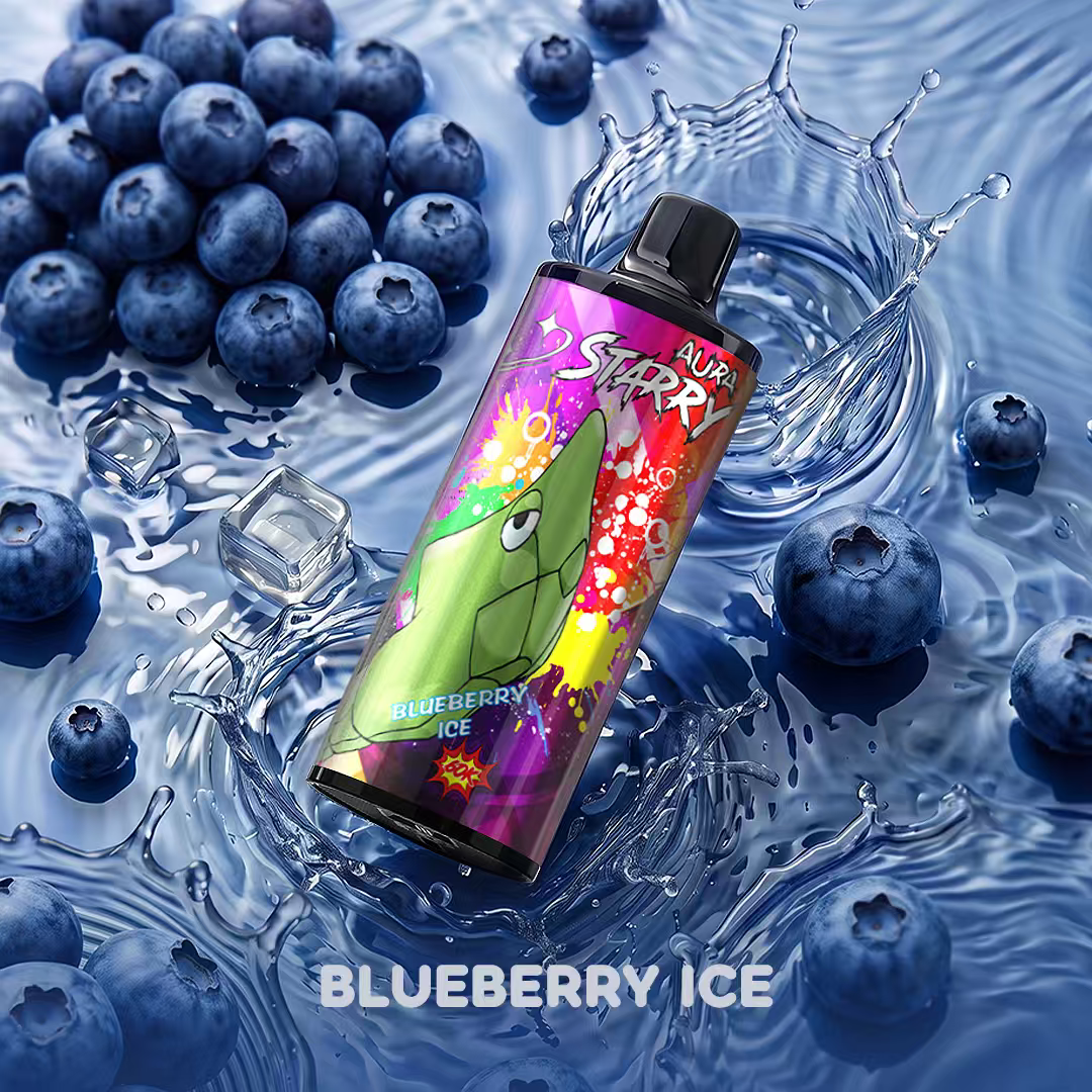 STARRY 60K Blueberry Ice disposable vape with blueberry and icy flavor