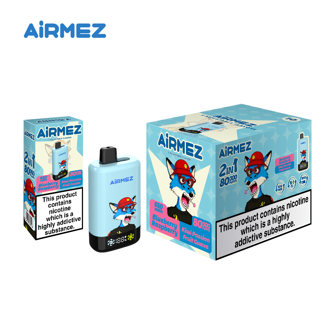 AiRMEZ Fox 2-in-1 Pro 80K Puffs Dual Flavor Rechargeable Vape