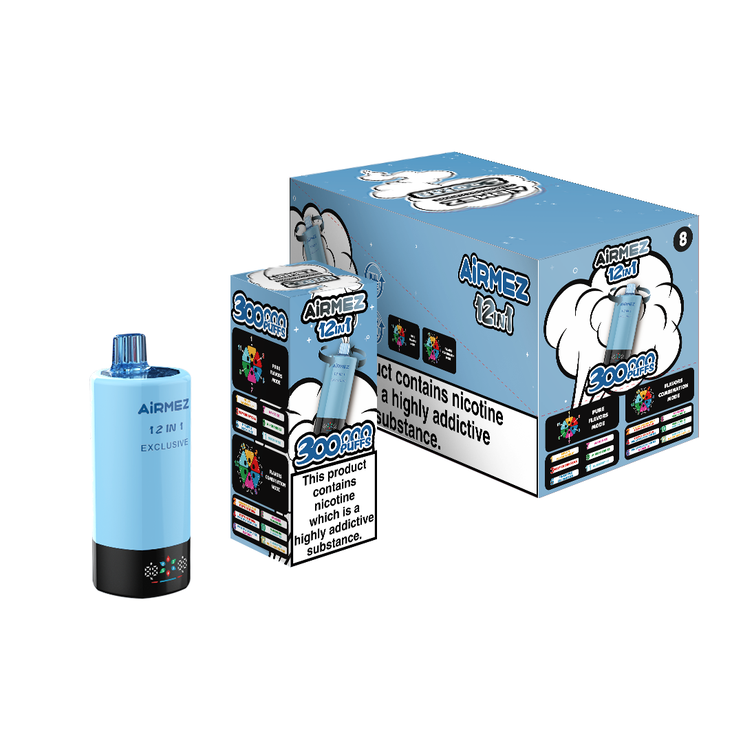 Outer packaging box for AiRMEZ Exclusive 12-in-1 300K Edition 8 device.