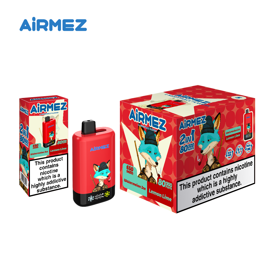 AiRMEZ Fox 2-in-1 Pro 80K Puffs Dual Flavor Rechargeable Vape