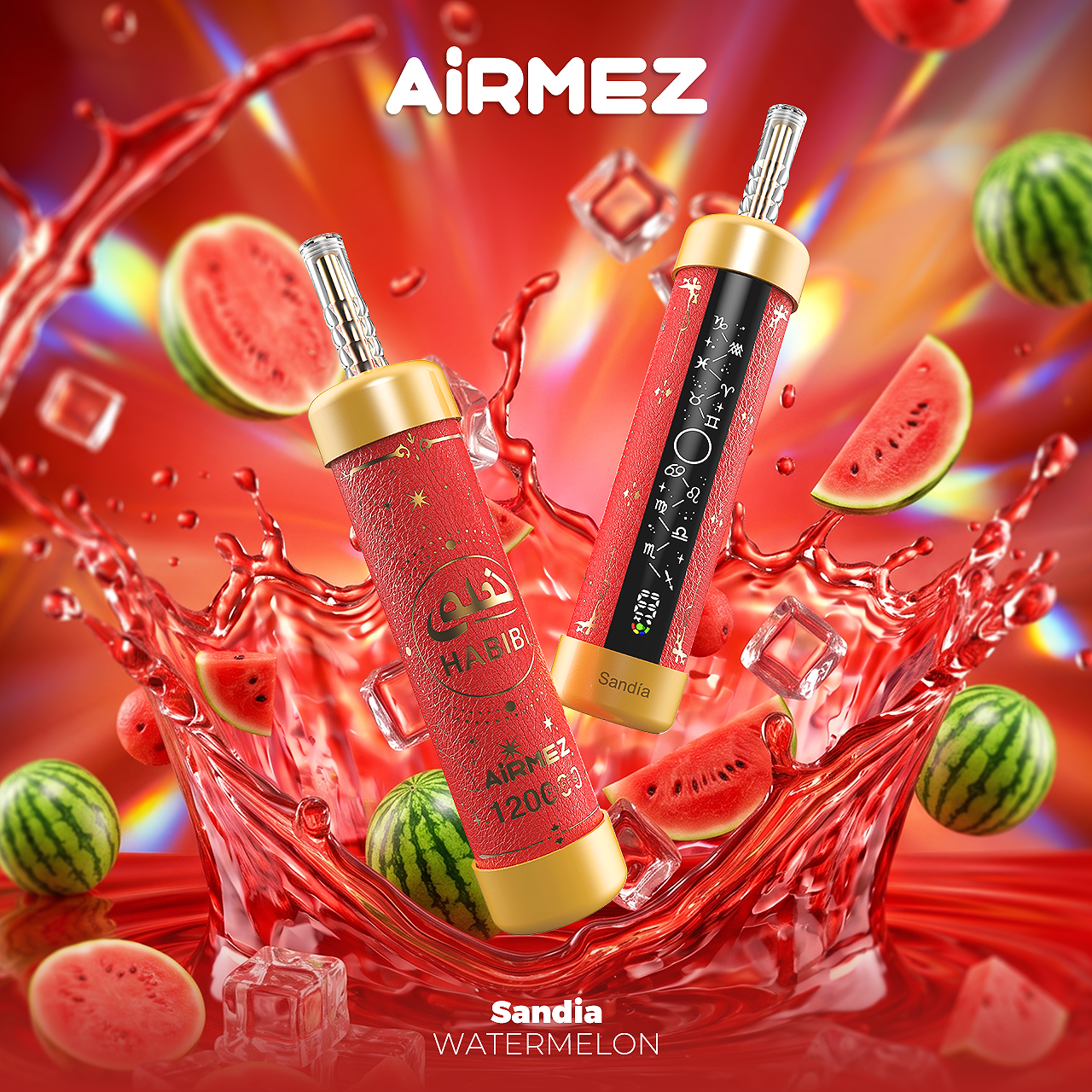 AiRMEZ HABIBI Pink Lemonade and Watermelon electronic shisha flavours
