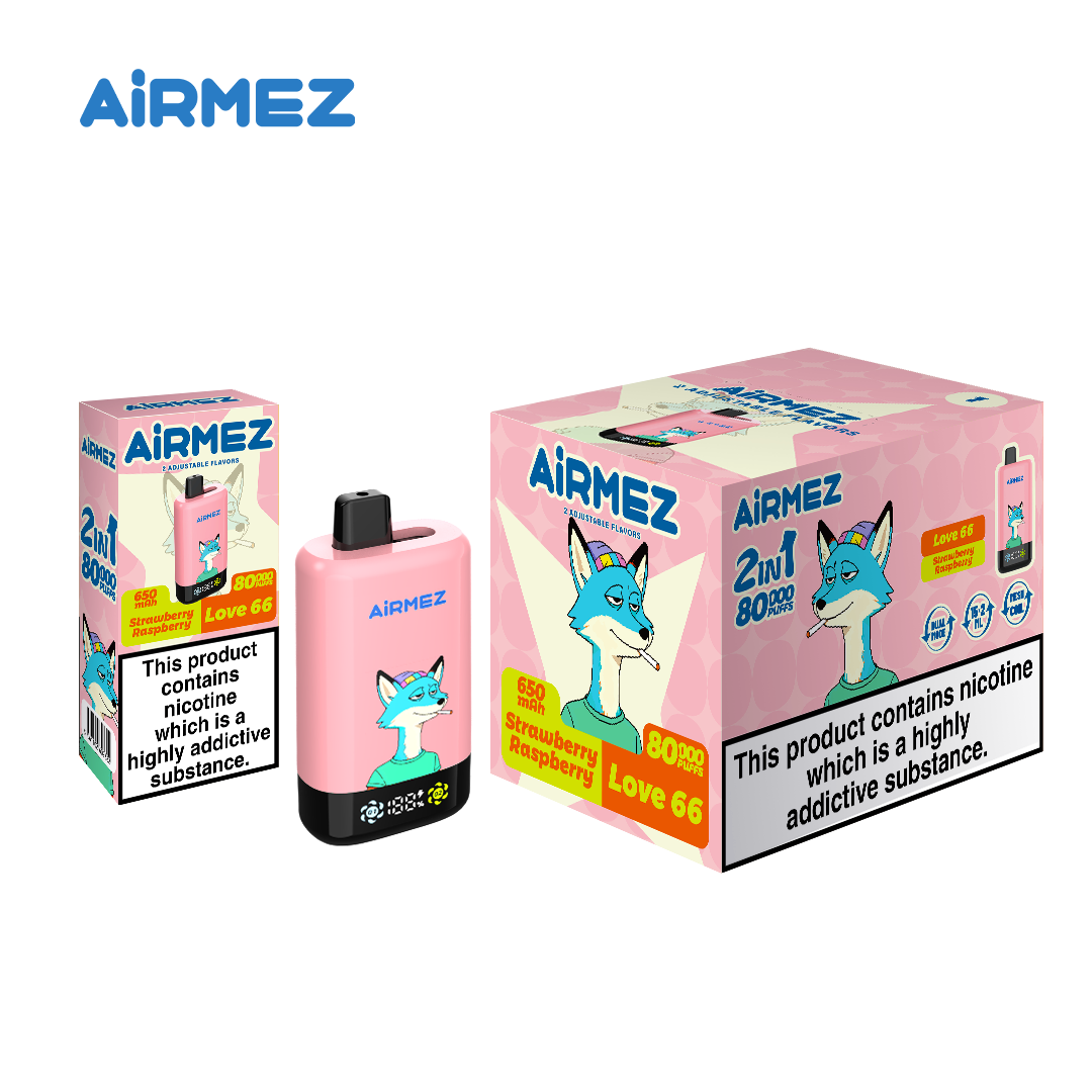 AiRMEZ Fox 2-in-1 Pro 80K Puffs Dual Flavor Rechargeable Vape