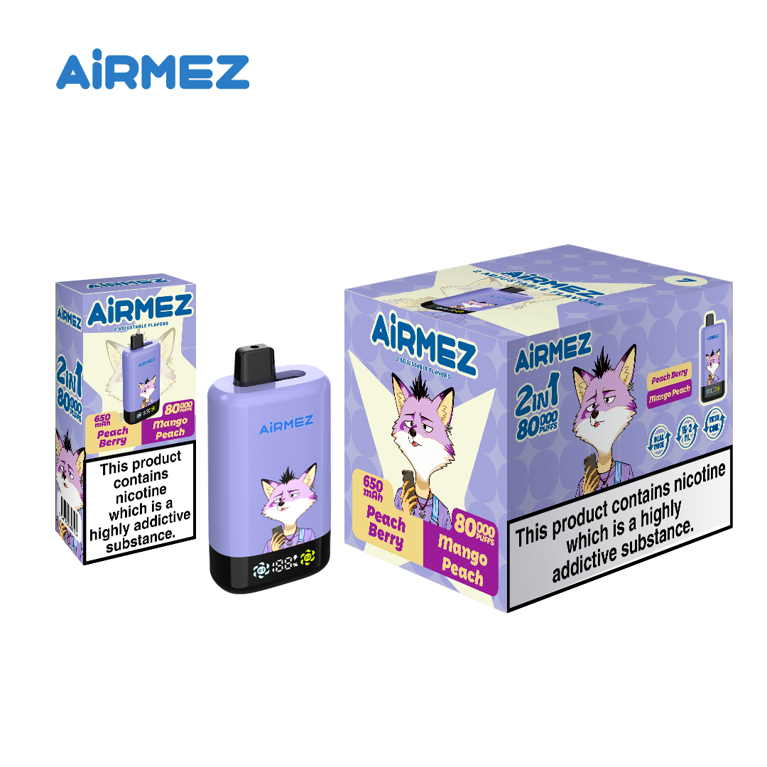 AiRMEZ Fox 2-in-1 Pro 80K Puffs Dual Flavor Rechargeable Vape