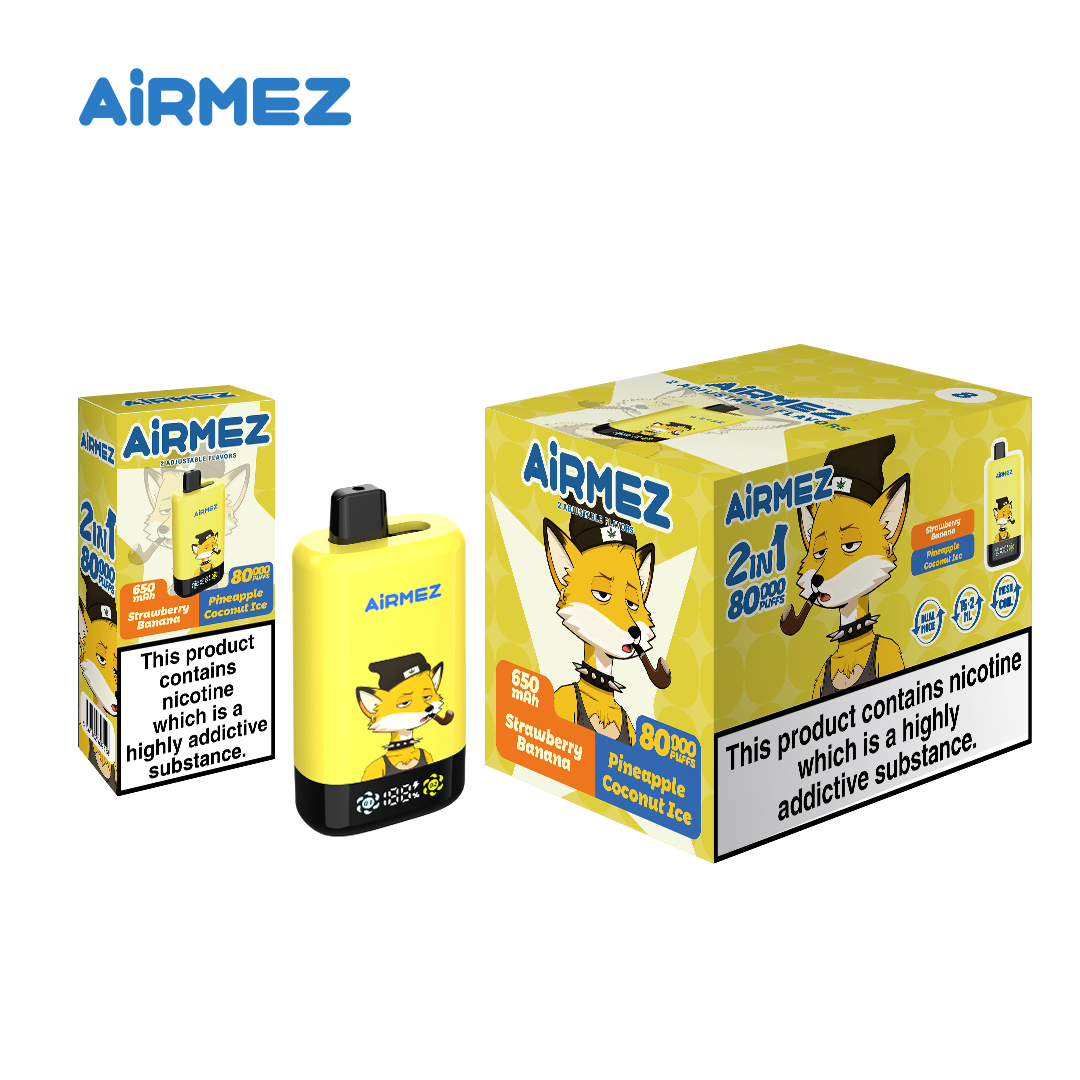 AiRMEZ Fox 2-in-1 Pro 80K Puffs Dual Flavor Rechargeable Vape