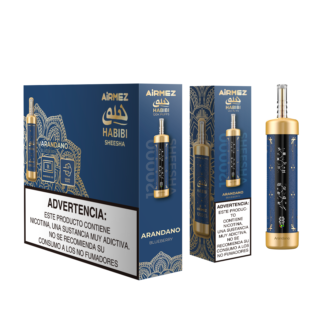 AiRMEZ HABIBI 120K Shisha Vape | Ships From China, 5pcs MOQ per Flavor