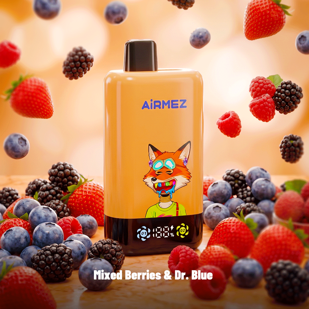 AiRMEZ Fox 2-in-1 Pro 80K Puffs Dual Flavor Rechargeable Vape