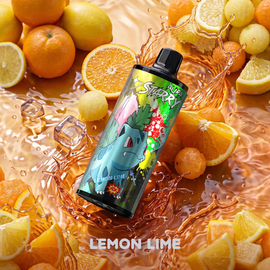 STARRY 60K Lemon Lime disposable vape with lemon and lime flavor