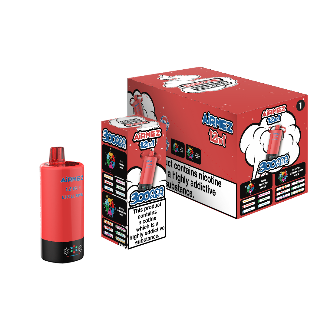 Official retail display box packaging for AiRMEZ Exclusive 12-in-1 300K Edition 1 device.