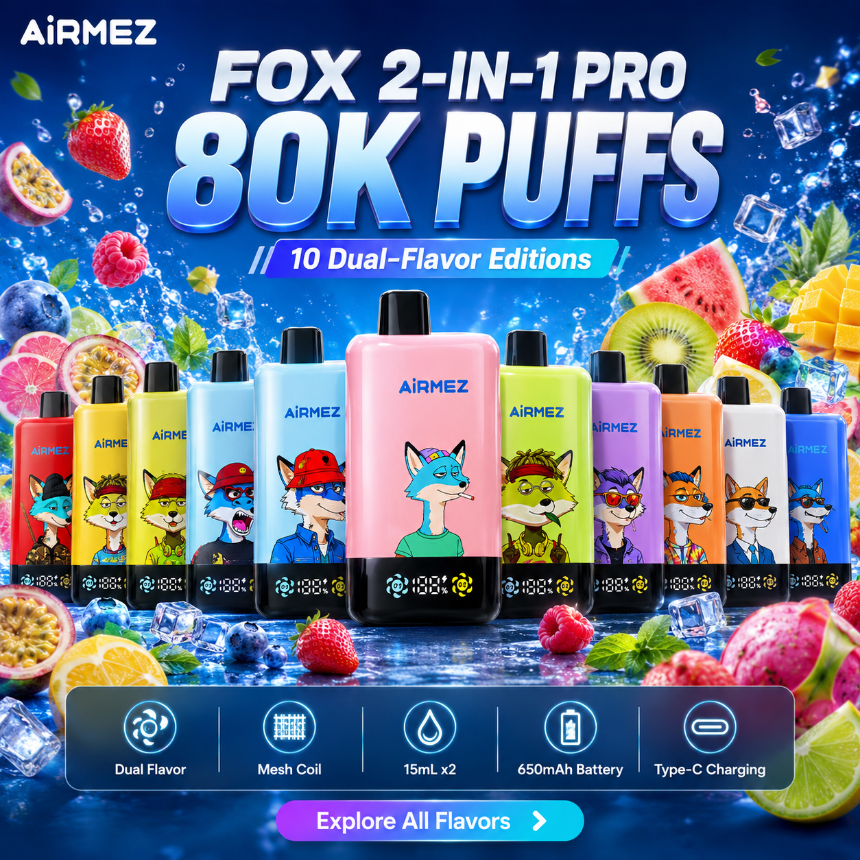 AiRMEZ Fox 2-in-1 Pro 80K